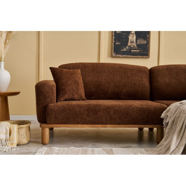 Reims Diwansofa rechts - Braun