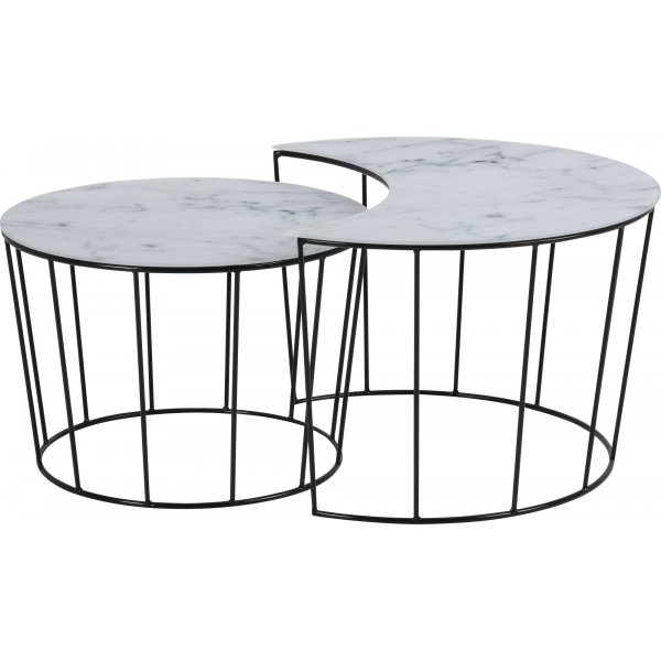 Sunmoon Couchtisch Ø58/76 cm - Weiß Sunmoon Couchtisch Ø58/76 cm - Weiß