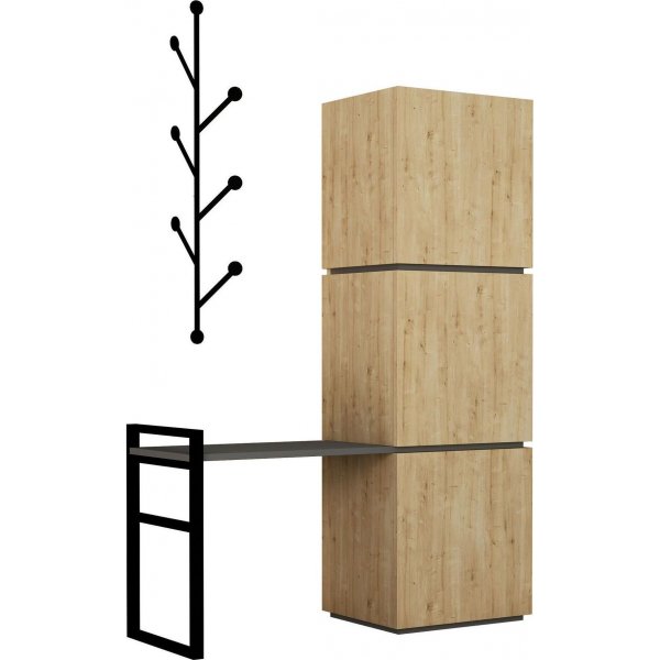 Mello Schuhschrank - Eiche/anthrazit Mello Schuhschrank - Eiche/anthrazit