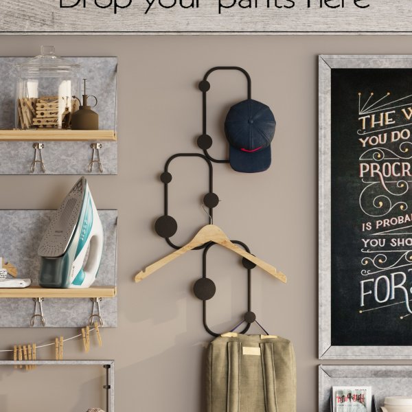 Lizzard Kleiderbügel - Schwarz Lizzard Kleiderbügel - Schwarz