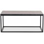 Couchtisch 110x60 cm - Donau Granit / schwarzes Metall