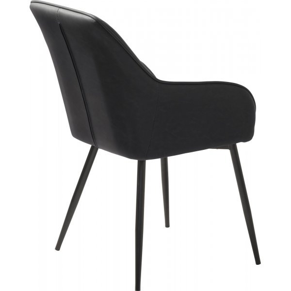 Boston-Sessel aus schwarzem PU