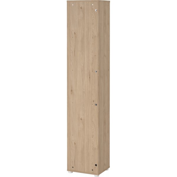 Sign-Eckb�cherregal - Wei�/Hickory