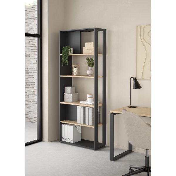 Sign-B�cherregal - Mattgrau/Hickory