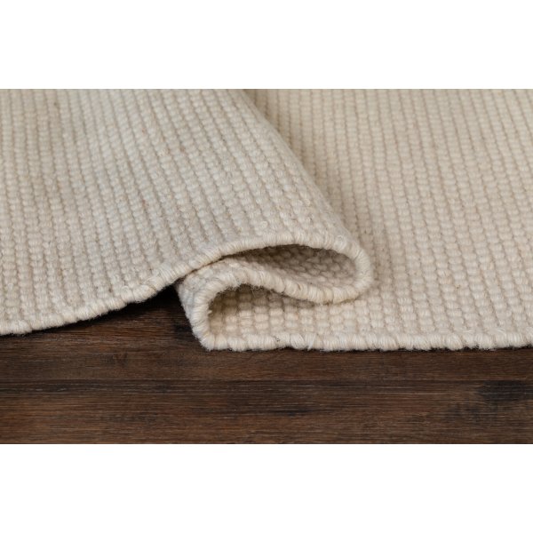 Getufteter handgewebter Wollteppich Weiß Getufteter handgewebter Wollteppich Weiß