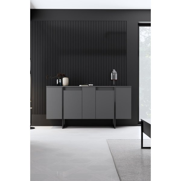 Lux Sideboard Anthrazit/Schwarz