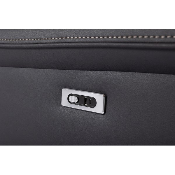 Manne 3-Sitzer-Liegesofa - Schwarz