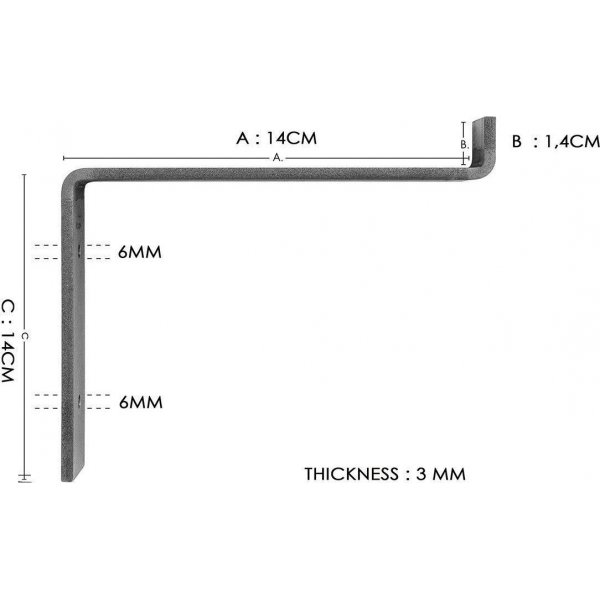 Lamba Wandregal 2 - Schwarz/Walnuss