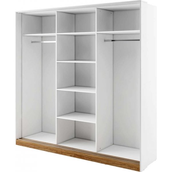Dentro Kleiderschrank 220x215 cm - Wei�/Stirling-Eiche