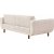 Berjer 3-Sitzer-Schlafsofa - Creme/Walnuss