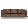York 4-Sitzer-Sofa aus braunem Leder - Schokolade (recyceltes Leder)
