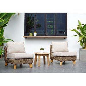 Bahamas Lounge Gruppe 1 - Beige/Teak