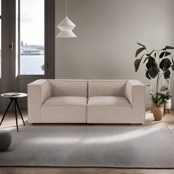 Sora 2-Sitzer-Sofa - Sandbeige Sora 2-Sitzer-Sofa - Sandbeige