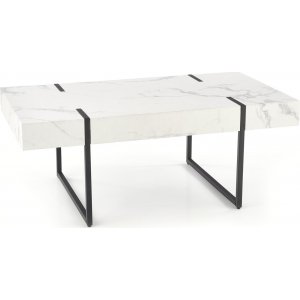 Blanca Couchtisch 110 x 64 cm - Weier Marmor/Schwarz