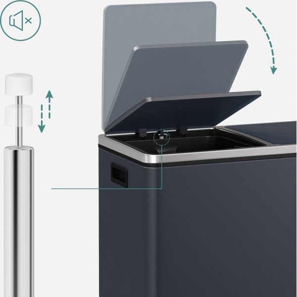 Daloa Mlleimer 60 l - Grau