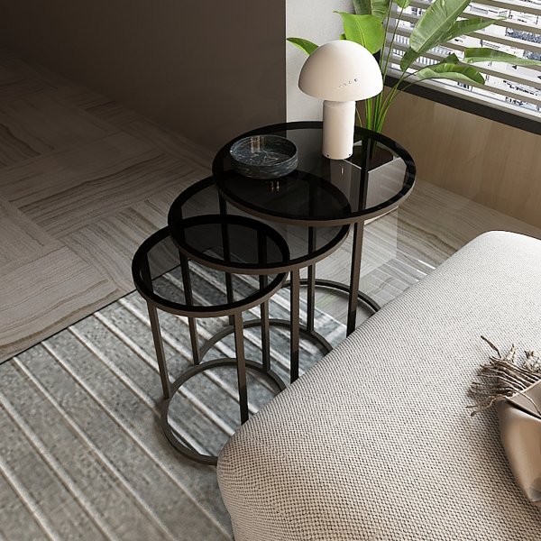 Kyoto Couchtisch 34/42/50 cm - Schwarz