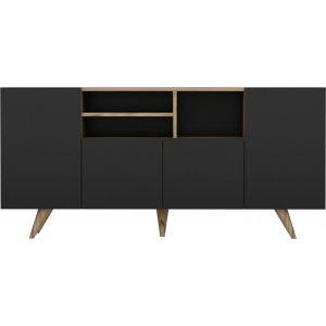 Sansa Sideboard - Walnuss/Schwarz