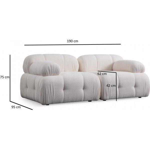 Petite 2-Sitzer-Sofa - Wei