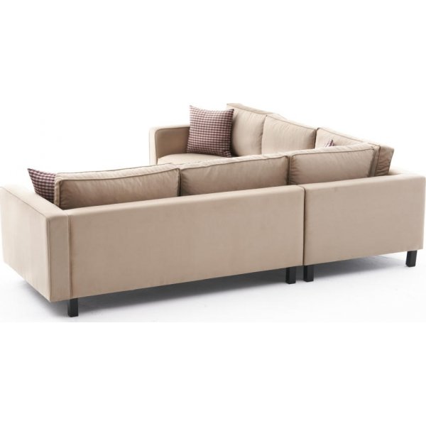 Kale Ecksofa - Cremiger Samt