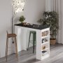 Style Stehtisch 120 x 51,6 cm - Wei/Schwarz