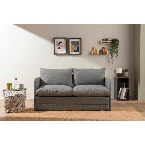 Saga 2-Sitzer-Schlafsofa XL - Hellgrau Saga 2-Sitzer-Schlafsofa XL - Hellgrau