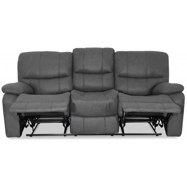 Manhattan 3-Sitzer-Liegesofa - Graues PU + Mbelreinigung