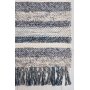 Teg Wollteppich - Marineblau/Grau