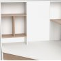 Function Plus Schreibtisch 138,4 x 101,6 x 141,1 cm - Wei/Eiche