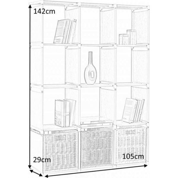 Metro-Bcherregal - Beige