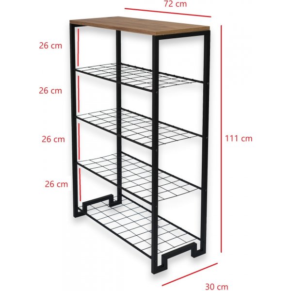 Nancy Schuhregal - Kiefer/Schwarz Nancy Schuhregal - Kiefer/Schwarz