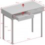 Soma Schreibtisch 100 x 51 cm - Schwarz