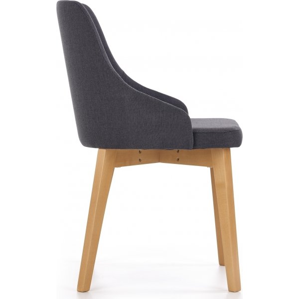 Stuhl Catrin - Dunkelgrau & Holz Stuhl Catrin - Dunkelgrau & Holz