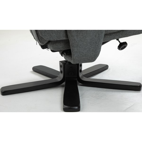 Relaxsessel mit Fuhocker grau - Oslo