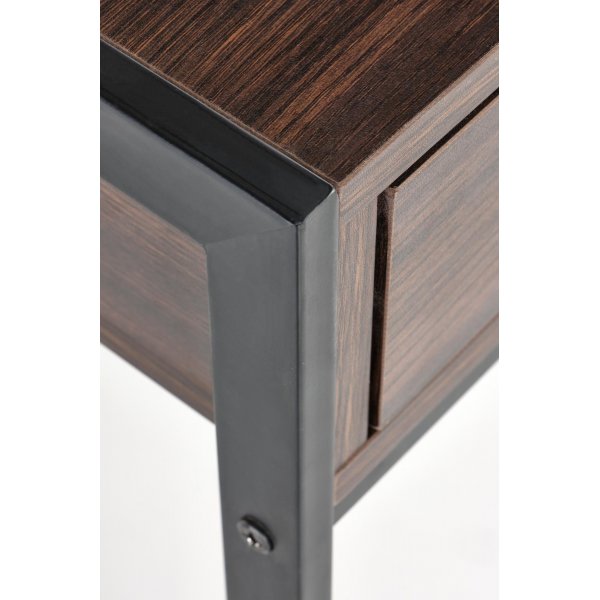 Schreibtisch mit Schubladen Nussbaum 123 cm breit