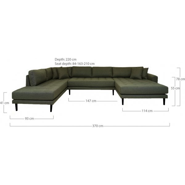 U-Sofa Lido - Olivgrn