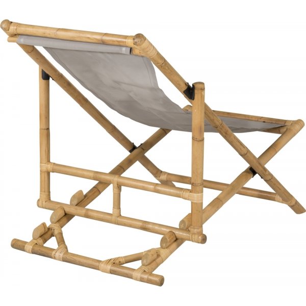 Sonnenliege aus Rohrgeflecht - Grau/Natur Sonnenliege aus Rohrgeflecht - Grau/Natur