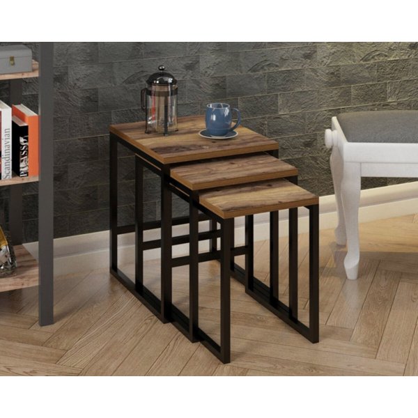 Giga-Tisch 40/42/44x29,5/35/40 cm - Schwarz