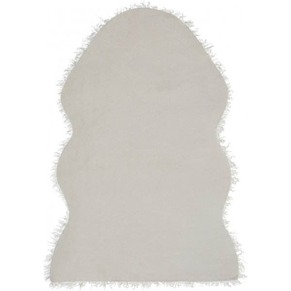 Wolliges Kunstfell Beige - 60 x 90 cm