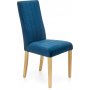 Stuhl Heather - Blauer Samt & Holz