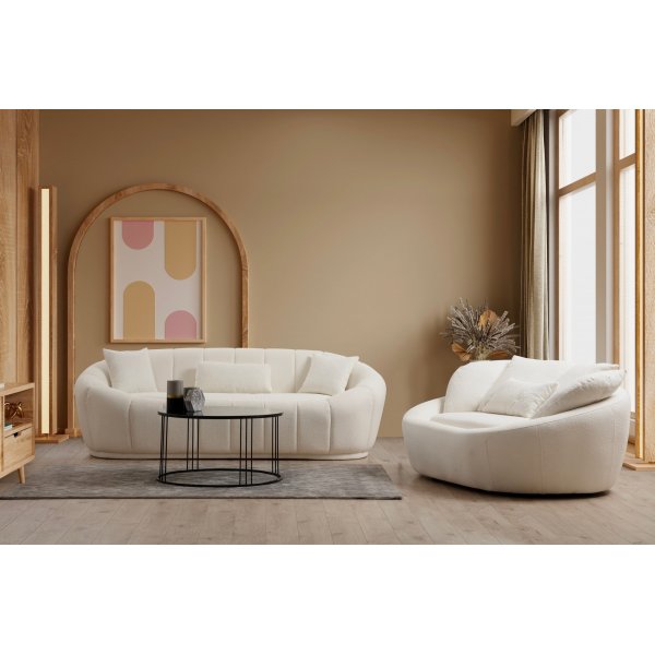 Midye 2-Sitzer-Sofa - Creme
