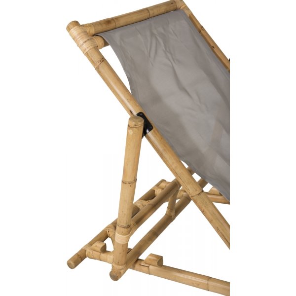 Sonnenliege aus Rohrgeflecht - Grau/Natur Sonnenliege aus Rohrgeflecht - Grau/Natur