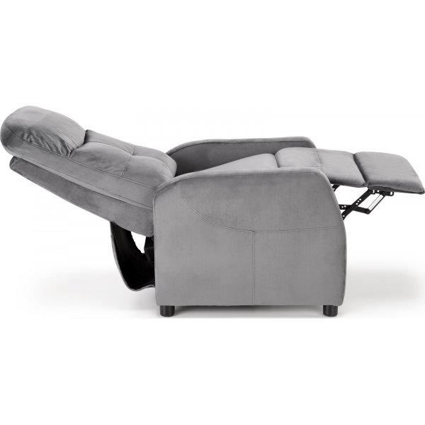 Gunvor Liegesessel aus grauem Samt Gunvor Liegesessel aus grauem Samt