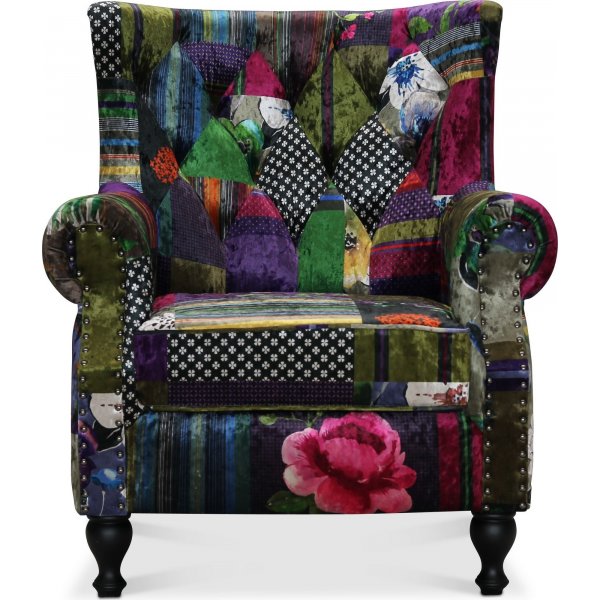 Lddekpinge-Sessel - Mehrfarbiger Stoff + Textilreinigung fr Mbel