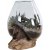 San Marino Wassertropfenvase - Teak/Glas - 15-20 cm