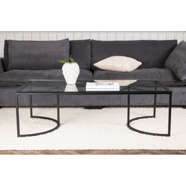 Skanr Couchtisch 140 x 70 cm - Schwarz