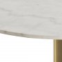 Corby Couchtisch - Weier Marmor/Messing