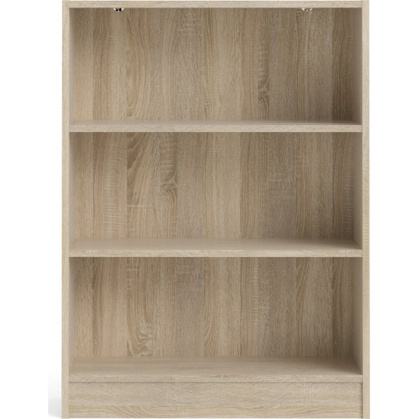 Einfaches niedriges und breites B�cherregal - Eiche