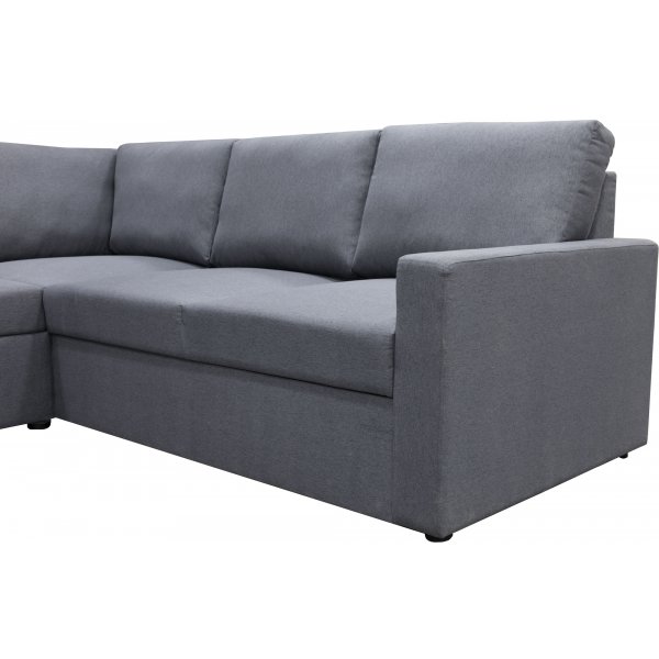 Schlafsofa Dream mit Stauraum (Ecksofa) rechts - Dark Grey