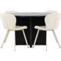 Esstisch Strada mit 4 Lilja-Sthlen - Beige/schwarz + 4.00 x Serviettenringe