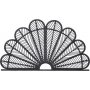 Peacock Kopfteil (Passend fr Betten 160-180 cm) - Rattan/schwarz